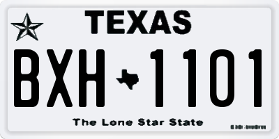 TX license plate BXH1101