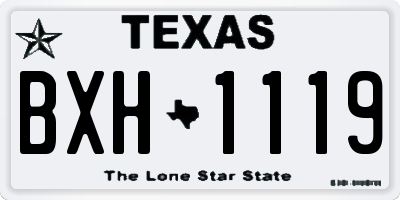TX license plate BXH1119