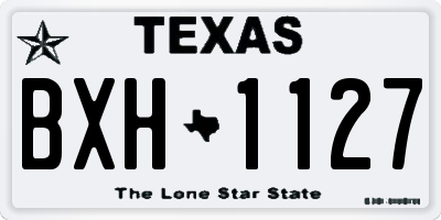 TX license plate BXH1127