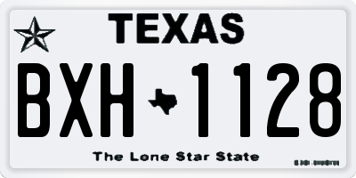 TX license plate BXH1128