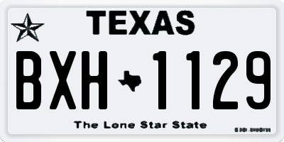 TX license plate BXH1129