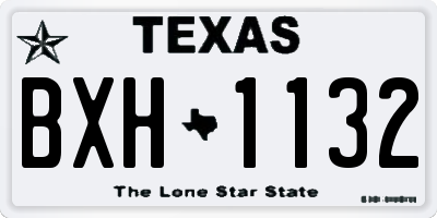 TX license plate BXH1132