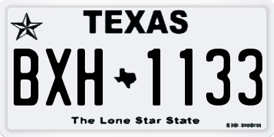 TX license plate BXH1133