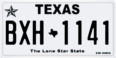 TX license plate BXH1141