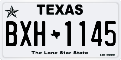 TX license plate BXH1145
