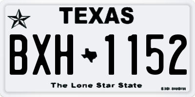 TX license plate BXH1152