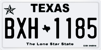 TX license plate BXH1185