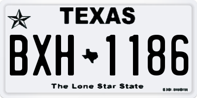TX license plate BXH1186