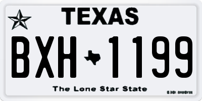 TX license plate BXH1199