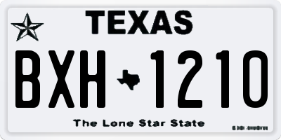 TX license plate BXH1210