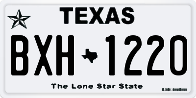 TX license plate BXH1220
