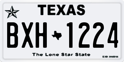 TX license plate BXH1224