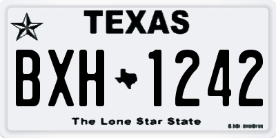 TX license plate BXH1242