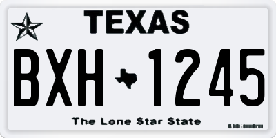 TX license plate BXH1245