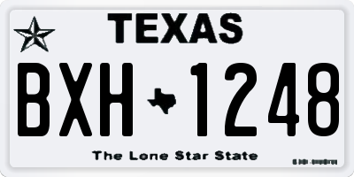 TX license plate BXH1248