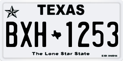TX license plate BXH1253
