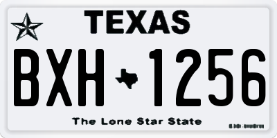 TX license plate BXH1256
