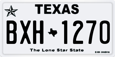 TX license plate BXH1270