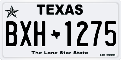 TX license plate BXH1275