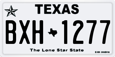 TX license plate BXH1277