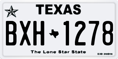 TX license plate BXH1278