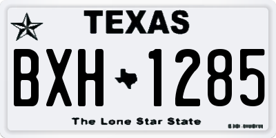 TX license plate BXH1285
