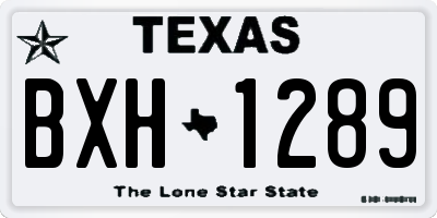 TX license plate BXH1289