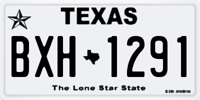 TX license plate BXH1291