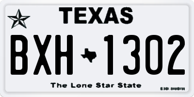TX license plate BXH1302