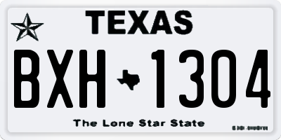 TX license plate BXH1304