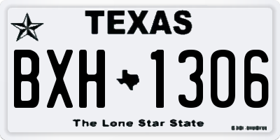 TX license plate BXH1306