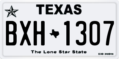 TX license plate BXH1307
