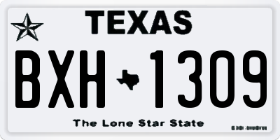 TX license plate BXH1309