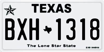 TX license plate BXH1318