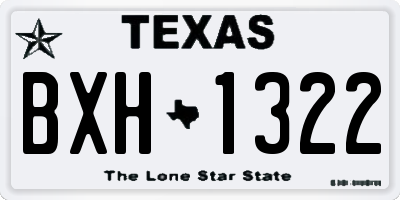 TX license plate BXH1322