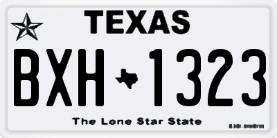 TX license plate BXH1323