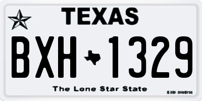 TX license plate BXH1329