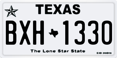 TX license plate BXH1330