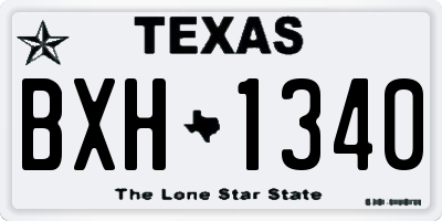 TX license plate BXH1340