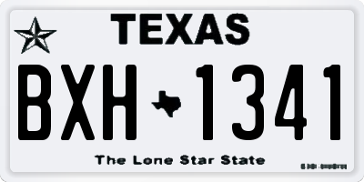 TX license plate BXH1341