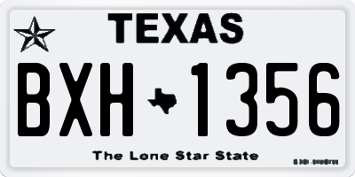 TX license plate BXH1356
