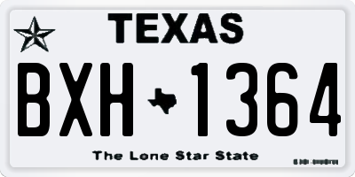 TX license plate BXH1364