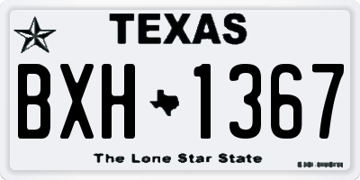 TX license plate BXH1367