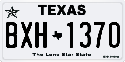 TX license plate BXH1370