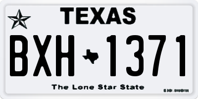 TX license plate BXH1371