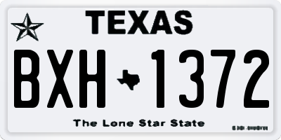 TX license plate BXH1372