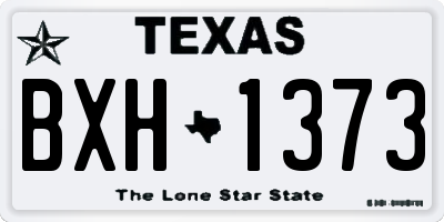 TX license plate BXH1373