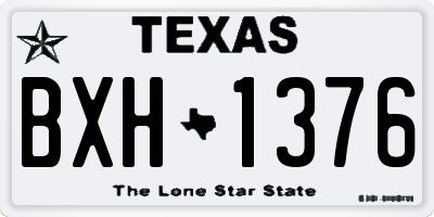 TX license plate BXH1376