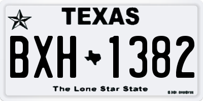 TX license plate BXH1382