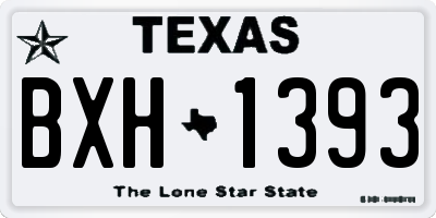 TX license plate BXH1393